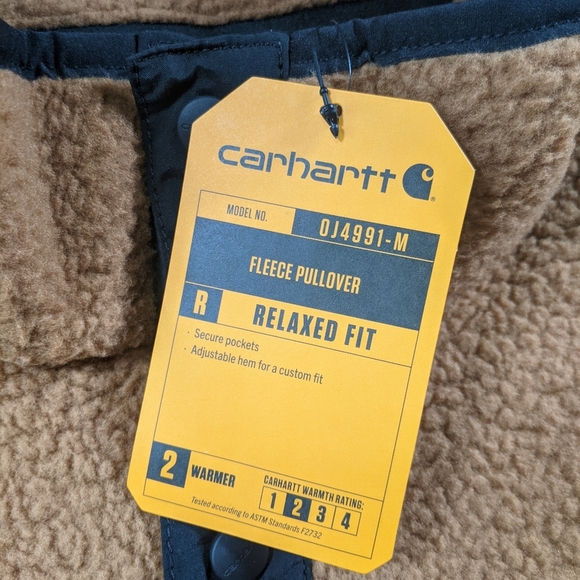 Carhartt Fleece Jacket Mens 2XL Brown Relaxed Fit Snap Front - Picture 4 of 12